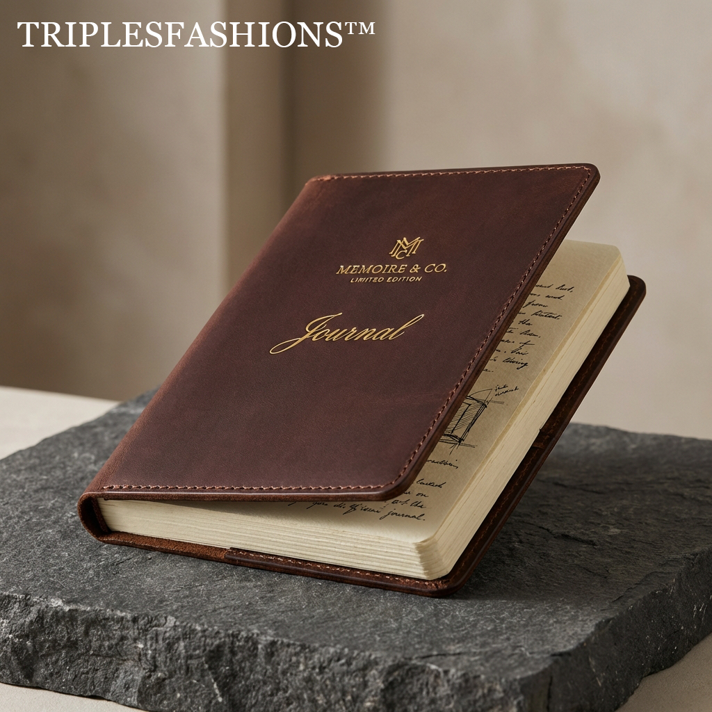 Product Name: Triplesfashions™ Heritage Series – The "Chronicle" Hand-Finished Leather Memorial Journal 📖✨