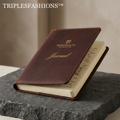 Product Name: Triplesfashions™ Heritage Series – The "Chronicle" Hand-Finished Leather Memorial Journal 📖✨